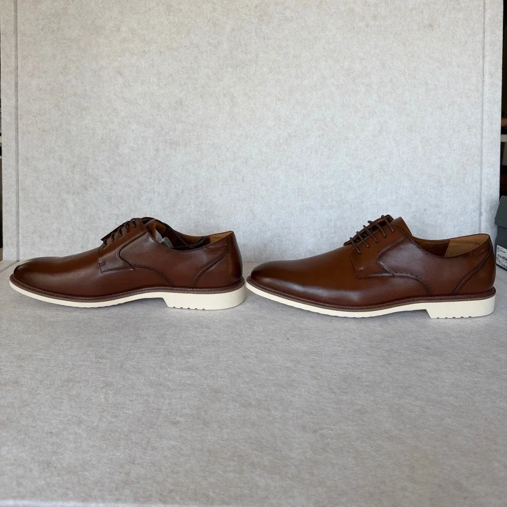 Stacy Adams Mens Vinson Cognac Brown size 13 Plain Toe Derby Shoes 21540-221